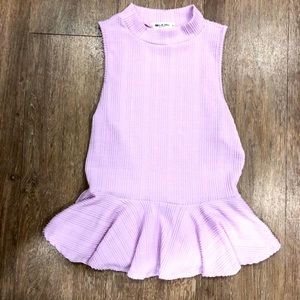 Light purple peplum tank